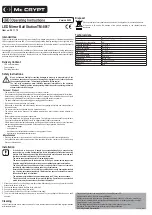 Preview for 2 page of MC Crypt TM-8017 Operating Instructions