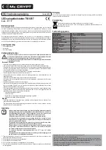 Preview for 4 page of MC Crypt TM-8017 Operating Instructions