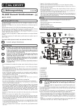 Preview for 1 page of MC Crypt WL-250BT Operating Instructions Manual