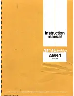 MC Martin AMR-1 Instruction Manual предпросмотр