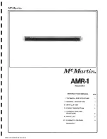 Предварительный просмотр 2 страницы MC Martin AMR-1 Instruction Manual