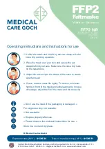 Предварительный просмотр 2 страницы MC MEDICAL FFP2 NR Operating Instructions And Instructions For Use