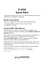 MC E-1608 Quick Start preview
