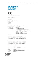 Preview for 4 page of MC2 Audio Delta 100 Operating Instructions Manual