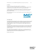 Preview for 5 page of MC2 Audio Delta 100 Operating Instructions Manual