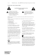 Preview for 6 page of MC2 Audio Delta 100 Operating Instructions Manual