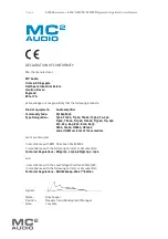 Preview for 4 page of MC2 Audio HS Series Operating Instructions Manual