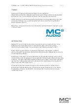 Preview for 5 page of MC2 Audio HS Series Operating Instructions Manual