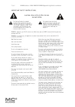 Preview for 6 page of MC2 Audio HS Series Operating Instructions Manual