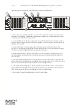 Preview for 14 page of MC2 Audio HS Series Operating Instructions Manual