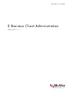 Предварительный просмотр 1 страницы McAfee E-Business Client Product Manual