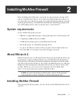 Preview for 17 page of McAfee FIREWALL 2.1-GETTING STARTED Getting Started