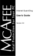 McAfee INTERNET GUARD DOG 3.0 User Manual предпросмотр