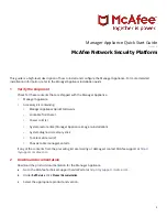 McAfee Manager Appliance Quick Start Manual preview