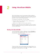 Предварительный просмотр 8 страницы McAfee McAfee VirusScan Mobile 2.0 User Manual