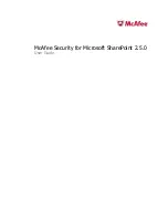 McAfee Microsoft SharePoint 2.5.0 User Manual preview