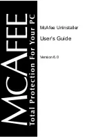 Предварительный просмотр 1 страницы McAfee UNINSTALLER 6.0 User Manual