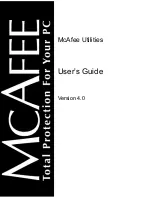 Preview for 1 page of McAfee UTILITIES 4.0 User Manual