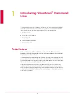 Предварительный просмотр 5 страницы McAfee VCLCDE-AA-DA - VirusScan Command Line Scanner Standard Product Manual