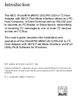 Preview for 2 page of MCC iPort/AFM MIIC-203 User Manual