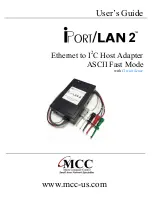 MCC iPort/LAN 2 User Manual предпросмотр