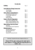 Preview for 3 page of McConnel 3 Wheel Backing Gate Drive Owner'S Manual