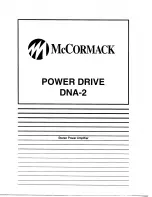 McCormack Power Drive DNA-2 User Manual preview