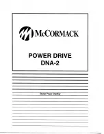 Предварительный просмотр 1 страницы McCormack Power Drive DNA-2 User Manual