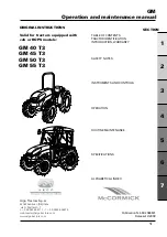 MCCORMICK GM 40 T3 Operation And Maintenance Manual preview