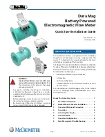 Preview for 1 page of McCrometer Dura Mag Quick Start Installation Manual