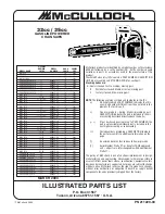 Preview for 1 page of McCulloch 3cc Series Illustrated Parts List