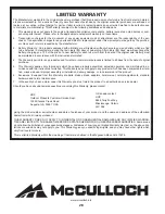 Preview for 28 page of McCulloch 532 43 25-35 Operator'S Manual