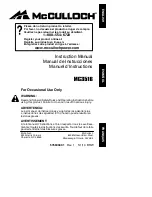 Preview for 1 page of McCulloch 576600401 Instruction Manual