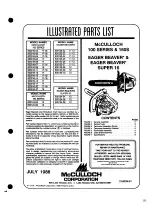 Preview for 1 page of McCulloch 60012304 Parts List