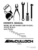 Preview for 1 page of McCulloch 96011013201 Owner'S Manual