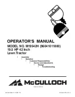 Preview for 1 page of McCulloch 96041011800 Operator'S Manual