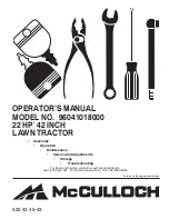 Preview for 1 page of McCulloch 96041018000 Operator'S Manual