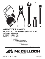 McCulloch 96042011500 Operator'S Manual preview