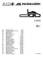 Предварительный просмотр 1 страницы McCulloch Li 58CS Operator'S Manual