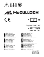 McCulloch Li 58V 2.5CGR Operator'S Manual предпросмотр