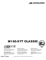 Preview for 1 page of McCulloch M165-97T CLASSIC Instruction Manual