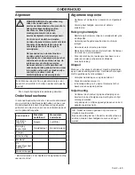 Preview for 89 page of McCulloch M40-110 CLASSIC Operator'S Manual