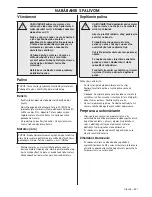 Preview for 241 page of McCulloch M40-110 CLASSIC Operator'S Manual