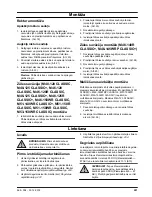 Preview for 201 page of McCulloch M40-120 CLASSIC Operator'S Manual