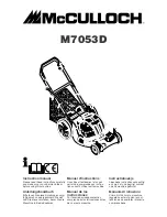 Preview for 1 page of McCulloch M7053D Instruction Manual