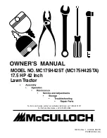 McCulloch MC175H42ST Owner'S Manual preview