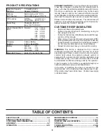 Preview for 4 page of McCulloch MC19538LT Operator'S Manual