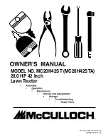 McCulloch MC20H42ST Owner'S Manual preview