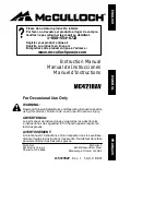 Предварительный просмотр 1 страницы McCulloch MC4218AV Instruction Manual