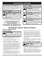 Preview for 3 page of McCulloch MT705 Operator'S Manual